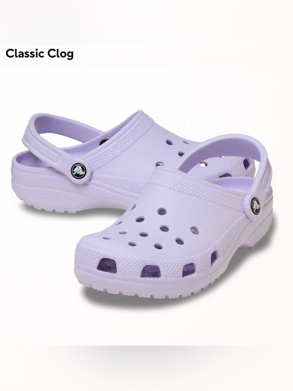 Crocs Purple Lavender Classic slip on shoe sandals authentic